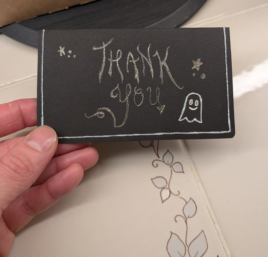 CUSTOM : Mini: OOAK Handmade - ORIGINAL ART CARD: ECO / Recycled Paper with Diagonal Flap/Closure Envelope •Example• FREE US Shipping